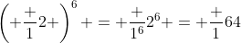 \left( \frac 12 \right)^6 = \frac {1^6}{2^6} = \frac 1{64}