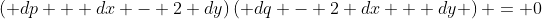 \left( dp + dx - 2 dy\right)\left( dq - 2 dx + dy \right) = 0