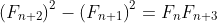 \left(F_{n+2}\right)^2-\left(F_{n+1}\right)^2=F_nF_{n+3}