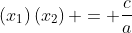 \left(x_{1}\right)\left(x_{2}\right) = \frac{c}{a}