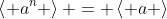 \left< a^n \right> = \left< a \right>