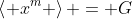 \left< x^m \right> = G