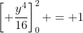 \left[ \frac{y^4}{16}\right]_{0}^{2} = 1