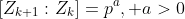 \left[Z_{k+1}:Z_k\right]=p^a,\text{ }a>0
