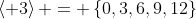 \left\langle 3\right\rangle = \left\{0,3,6,9,12\right\}