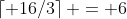 \left\lceil {16/3}\right\rceil = 6