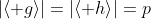 \left|\left\langle g\right\rangle\right|=\left|\left\langle h\right\rangle\right|=p