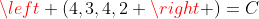 \left (4,3,4,2 \right )=C