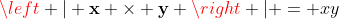 \left | \bold{x} \times \bold{y} \right | = xy~sin(\theta)