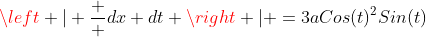 \left | \frac  {dx} {dt} \right | =3aCos(t)^{2}Sin(t)