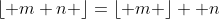 \lfloor m+n \rfloor=\lfloor m \rfloor +n