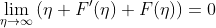 \lim_{\eta\to\infty}\left(\eta F'(\eta)+F(\eta)\right)=0