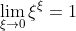 \lim_{\xi\to{0}}\xi^{\xi}=1