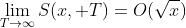 \lim_{T\to\infty}S(x, T)=O(\sqrt{x})