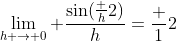 \lim_{h \to 0} \frac{\sin(\tfrac h2)}{h}=\frac 12