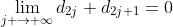 \lim_{j \rightarrow \infty}{d_{2j}+d_{2j+1}}=0
