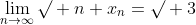 \lim_{n\to\infty}\surd n x_n=\surd 3