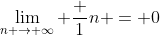 \lim_{n \to \infty} \frac 1n = 0