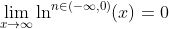 \lim_{x\to\infty}\ln^{n\in(-\infty,0)}(x)=0