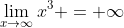 \lim_{x\to\infty}x^3 = \infty