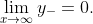 \lim_{x\to\infty}y_{-}=0.