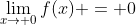 \lim_{x\to 0}{f(x)} = 0