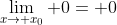 \lim_{x\to x_0} 0= 0