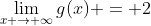 \lim_{x \to \infty}g(x) = 2