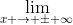\lim_{x \to \pm \infty}~ \frac{1}{1+\frac{1}{x}} = 1