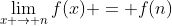 \lim_{x \to n}f(x) = f(n)