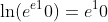 \ln(e^e^10)=e^10