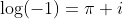 \log(-1)=\pi i