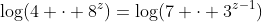 \log(4 \cdot 8^z)=\log(7 \cdot 3^{z-1})