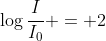 \log\frac{I}{I_0} = 2