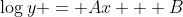 \log{y} = Ax + B
