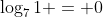 \log_{7}1 = 0