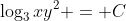 \log_3{xy}^2 = C