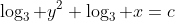 \log_3 y^2+\log_3 x=c