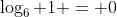 \log_6 1 = 0