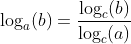 \log_a(b)=\frac{\log_c(b)}{\log_c(a)}