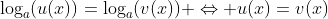 \log_a(u(x))=\log_a(v(x)) \Leftrightarrow u(x)=v(x)