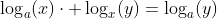 \log_a(x)\cdot \log_x(y)=\log_a(y)