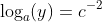 \log_a(y)=c^{-2}