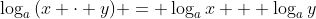 \log_a{(x \cdot y)} = \log_a{x} + \log_a{y}