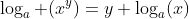 \log_a (x^y)=y \log_a(x)
