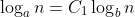 \log_an=C_1\log_bn