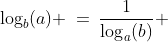 \log_b(a) \:=\:\frac{1}{\log_a(b)} 