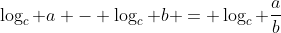 \log_c a - \log_c b = \log_c \frac{a}{b}