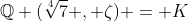 \mathbb{Q} (\sqrt[4]{7} , \zeta) = K