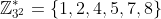\mathbb{Z}_{3^2}^{*}=\{1,2,4,5,7,8\}